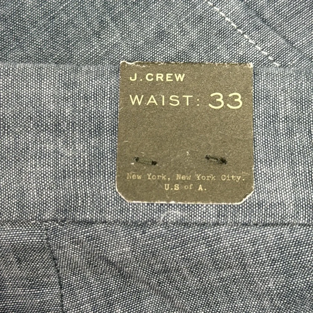 J. Crew The Club Blue Cotton Chino Shorts Size 33 NWT